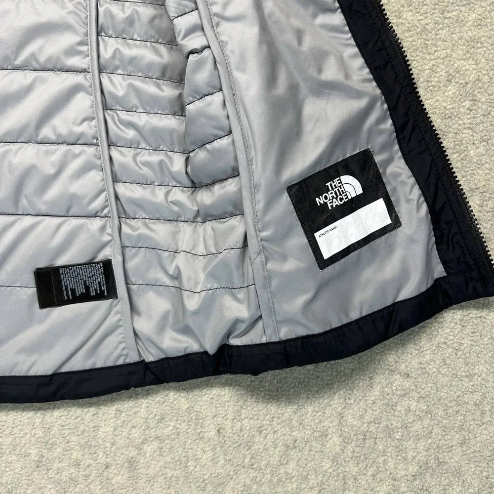 The‎ North Face Girls Black Puffer Vest Size M 10/12 Full Zip